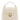 1960s Style Gold Oval Buckle Handbag - Cream