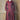 Dark Red Butterfly Brocade 50s Occasion Dress