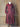 Dark Red Butterfly Brocade 50s Occasion Dress