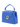 1960s Style Gold Oval Buckle Handbag - Cornflower Blue