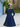 Retro Fit & Flare Polka Dot Dress - Blue