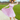 Woman posing in 1950s pink and white gingham swing dress wearing straw hat in a garden