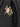 Vintage 1950s Floral Decor Fabric Handbag - Black