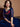 UK 8 Vintage Style Blue Velvet Embroidered Swing Dress