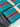 Albert Thurston Turquoise Striped Satin Suspenders