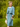 Soirée Socialite 1940s Style Dress & Bolero Set - Crystal Blue