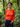 Lighweight Lambswool Lace Sweater - Orange Gloss