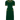 Deep green retro short sleeve A-line midi dress with gold soutache embroidery on collar and cuffs