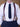 Staithes Stripe Spearpoint Collar Barrel Cuff - Blue & Brown