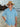 Vintage Style Camp Collar Cotton Leisure Shirt - Blue