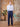 1940s Style Clubman Fishtail Back Pants - Navy Twill